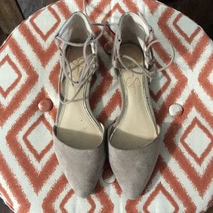 Jessica Simpson | Flat pointy ankle lace up